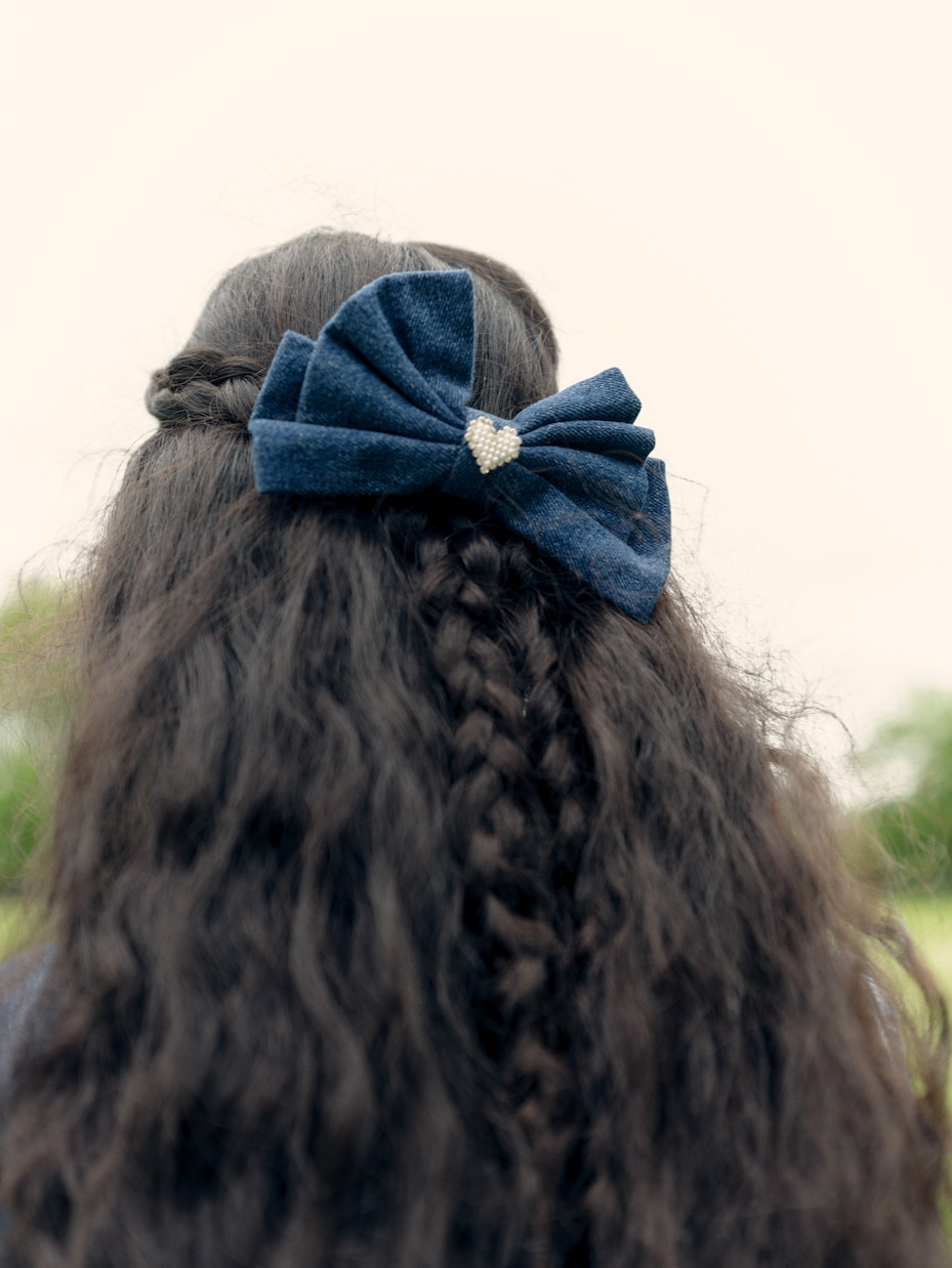 Fermacapelli in denim | Self-Portrait Kids