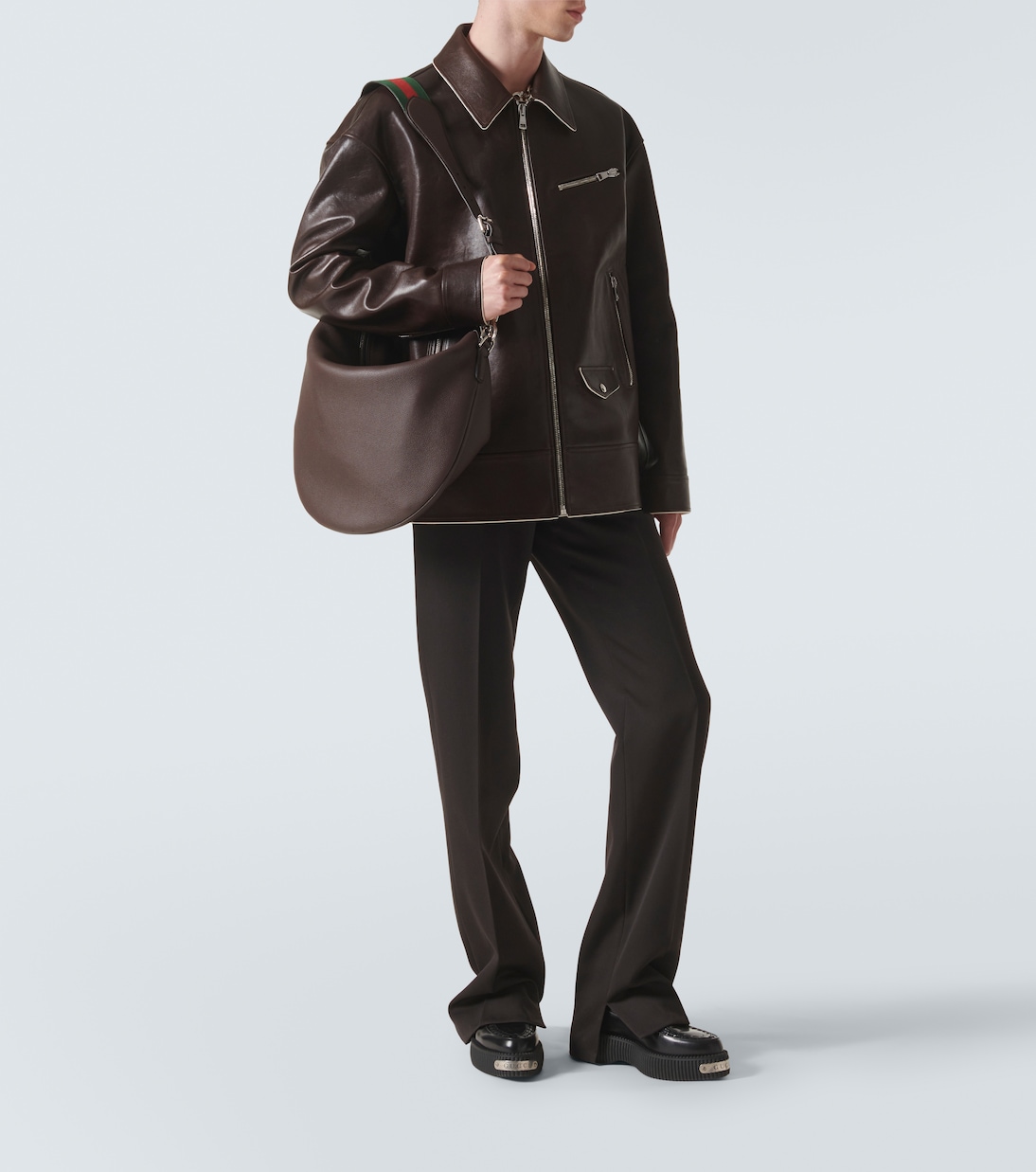 Borsa a spalla Gucci B Large in pelle | Gucci