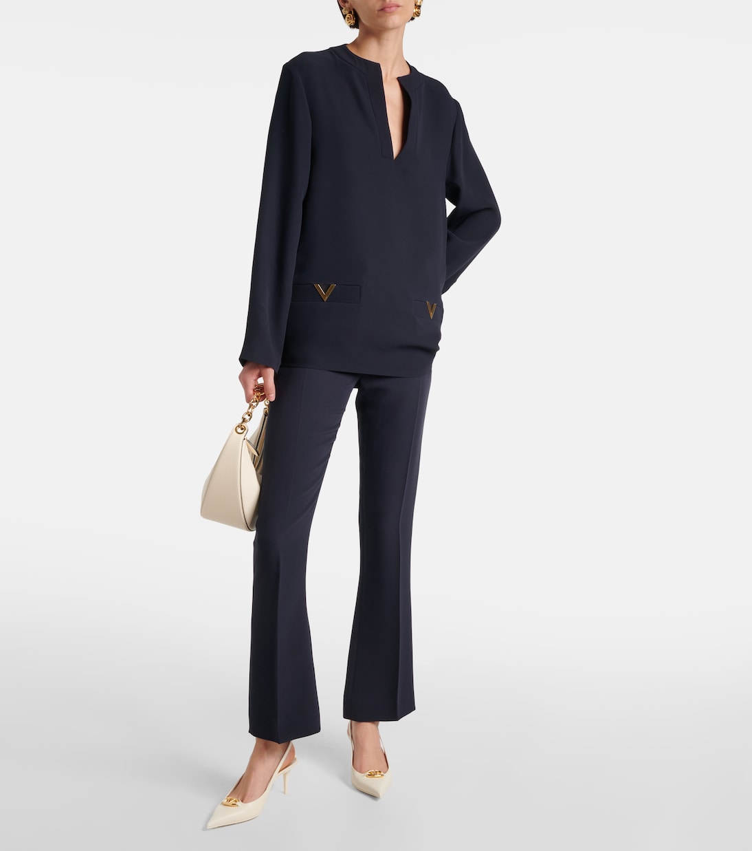 Pantaloni flared in Cady Couture | Valentino