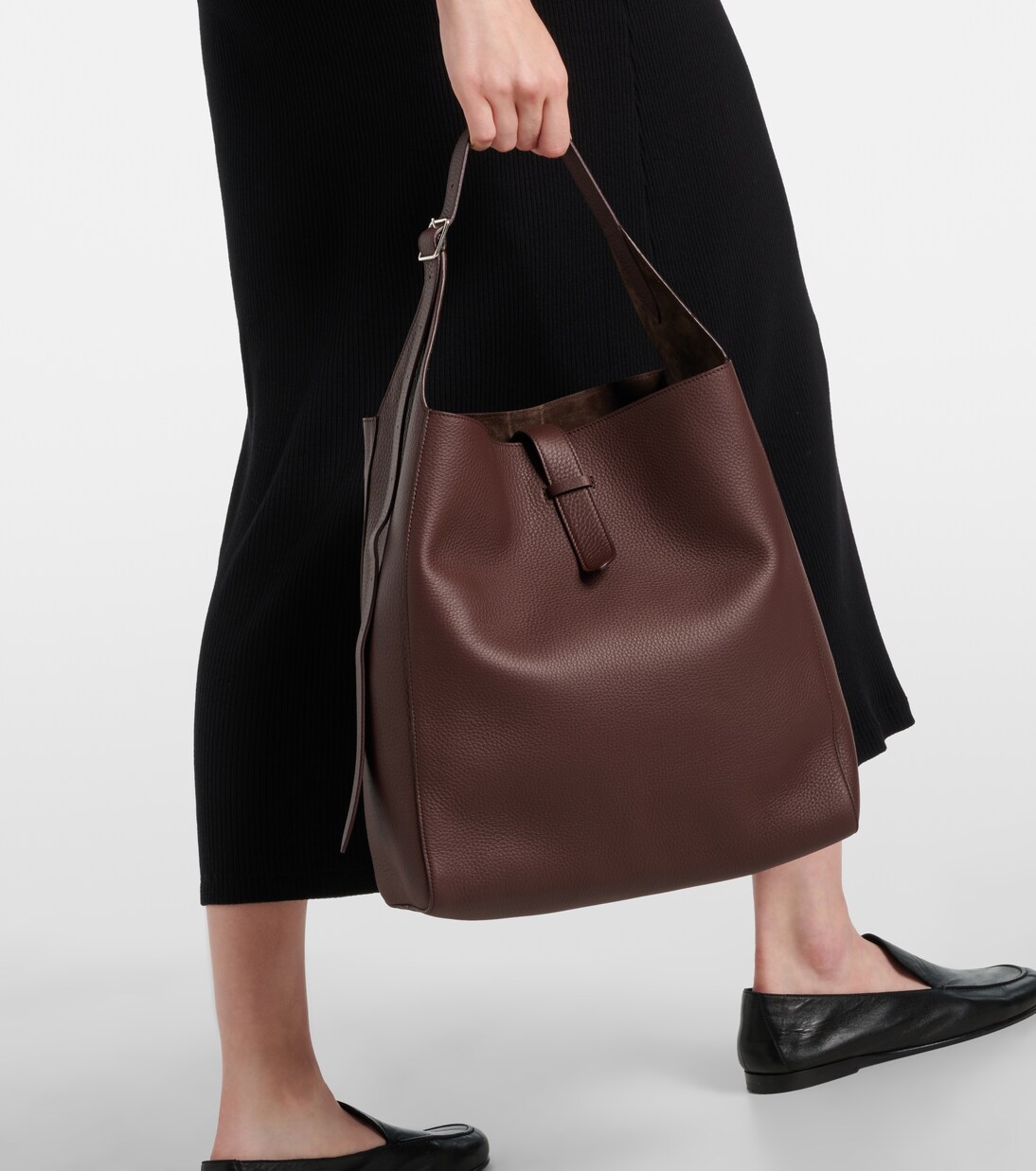 Blake leather shoulder bag in brown - The Row | Mytheresa
