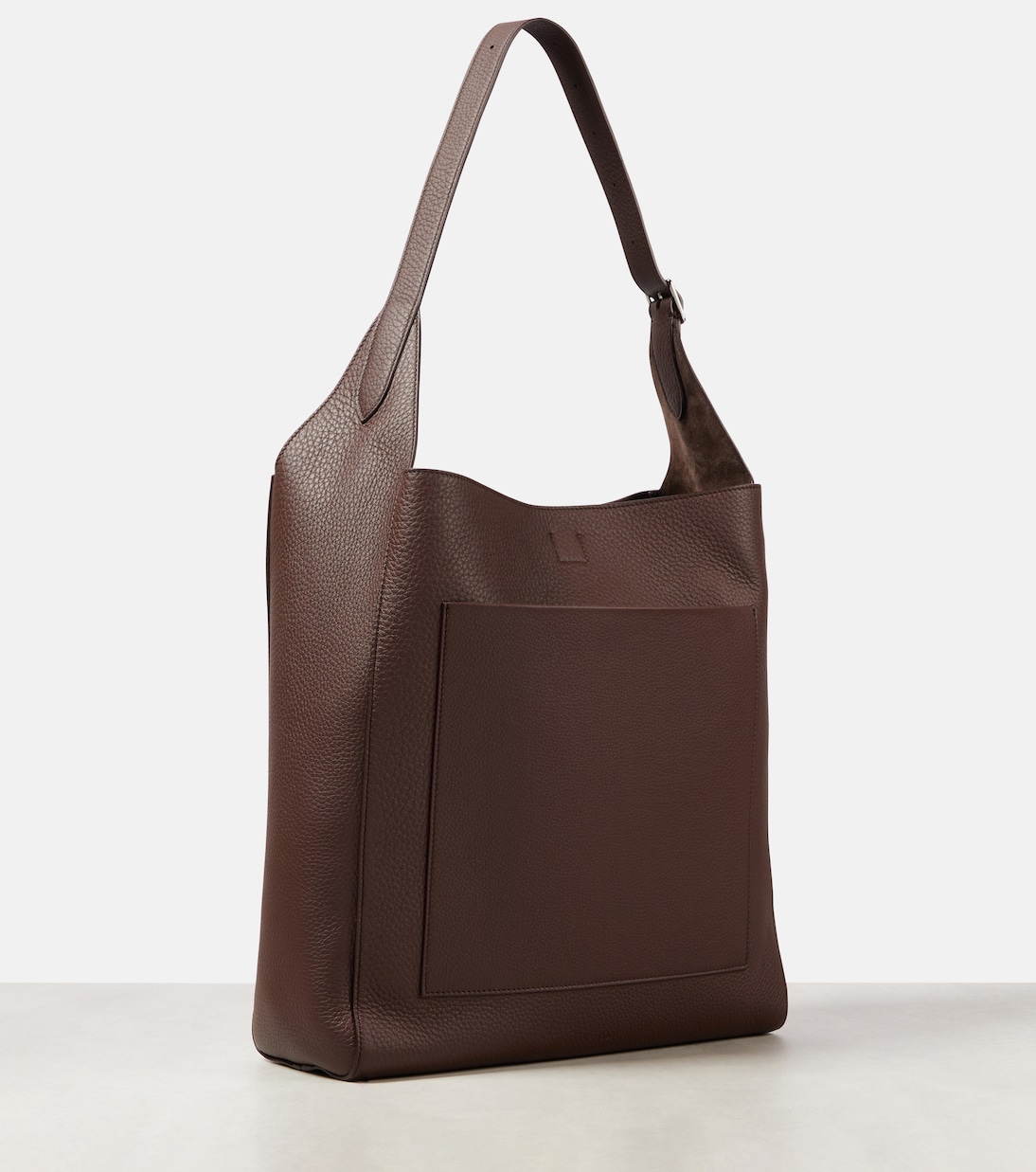（セレブ御用達）The Row Blakeレザーショルダーバッグ Blake leather shoulder bag in brown - The Row | Mytheresa