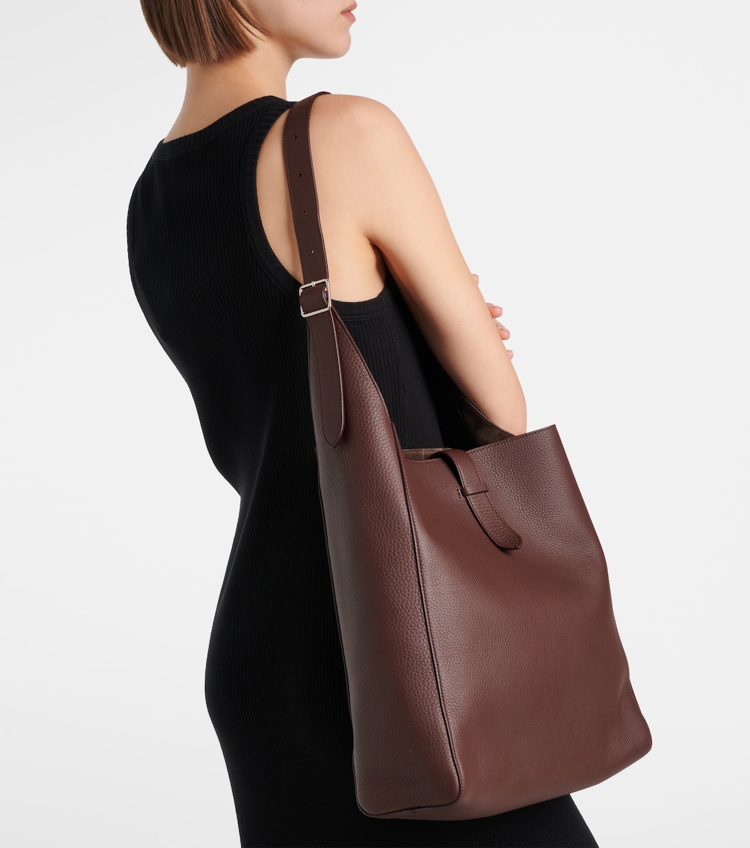 Blake leather shoulder bag in brown - The Row | Mytheresa