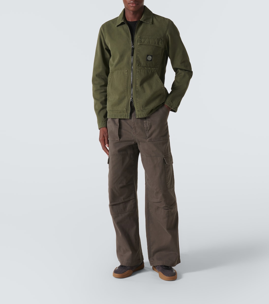 Hemdjacke Compass aus Baumwoll-Canvas | Stone Island