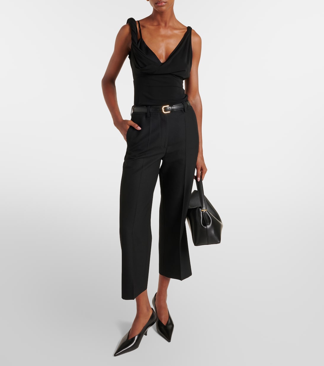 Draped crêpe jersey top | Toteme
