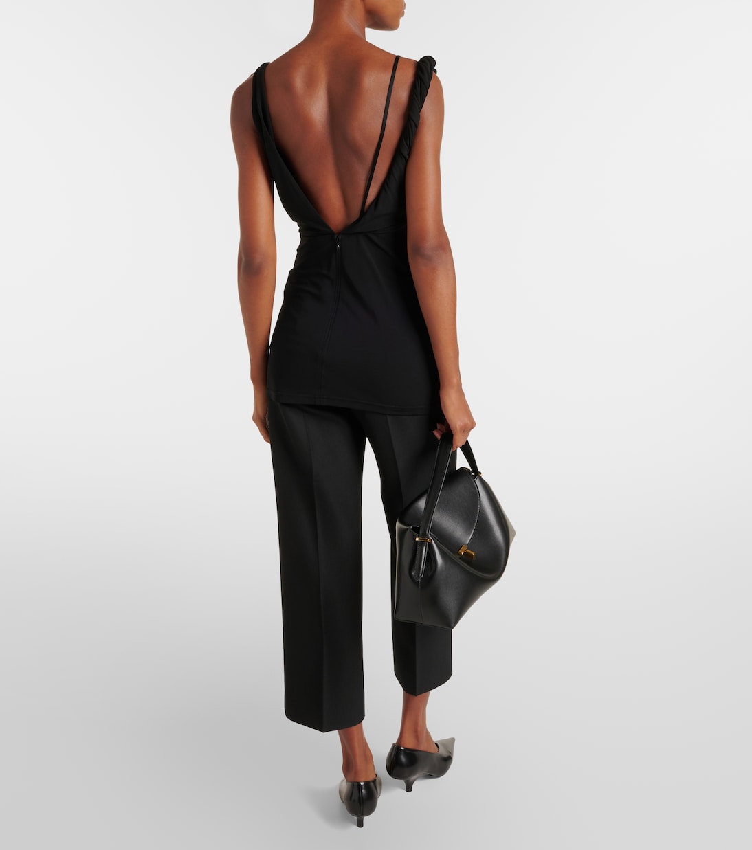 Draped crêpe jersey top | Toteme