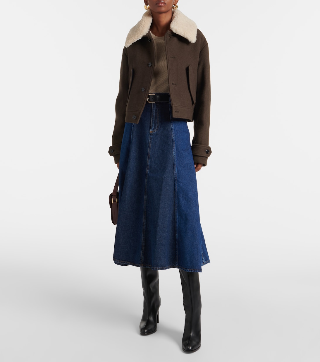 Falda midi Arles en denim | AG Jeans