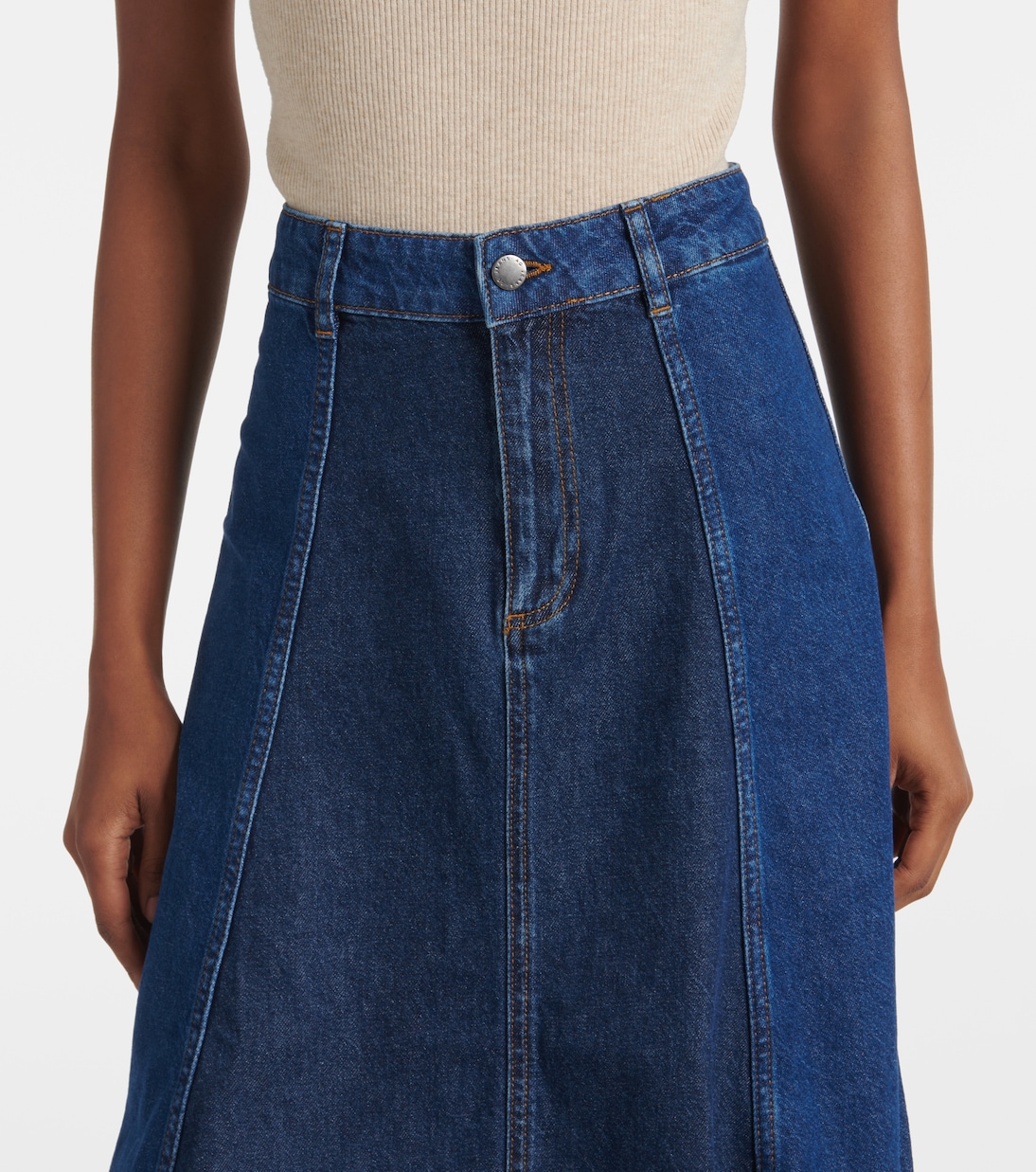 Falda midi Arles en denim | AG Jeans