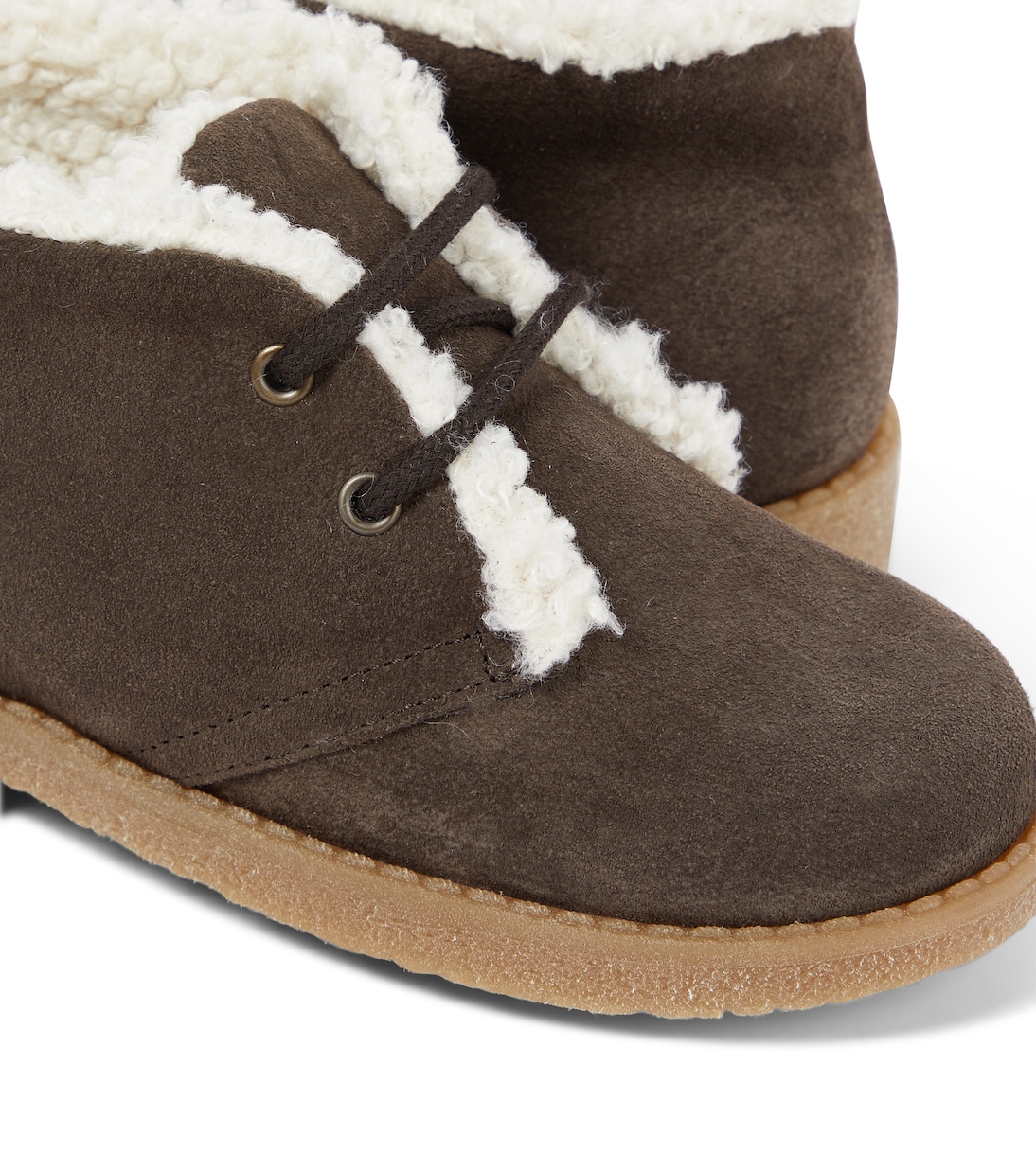Faux shearling-lined suede ankle boots | PèPè