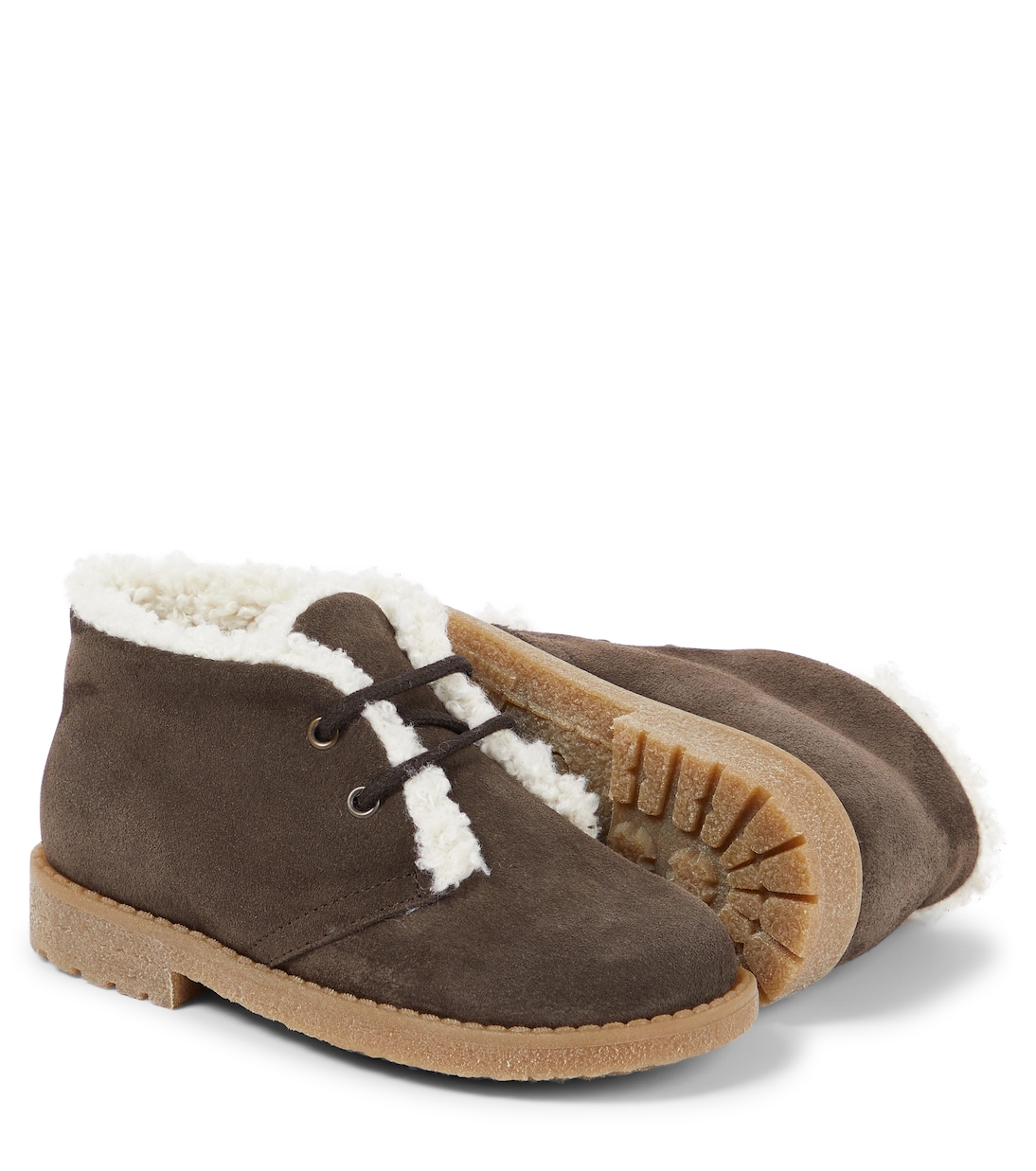 Faux shearling-lined suede ankle boots | PèPè