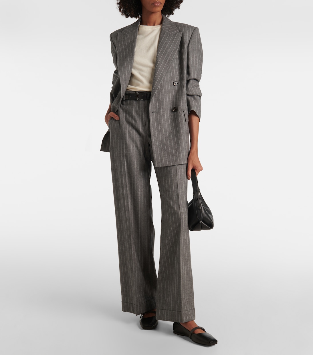 Ballerine Mary Jane in pelle con monili | Brunello Cucinelli