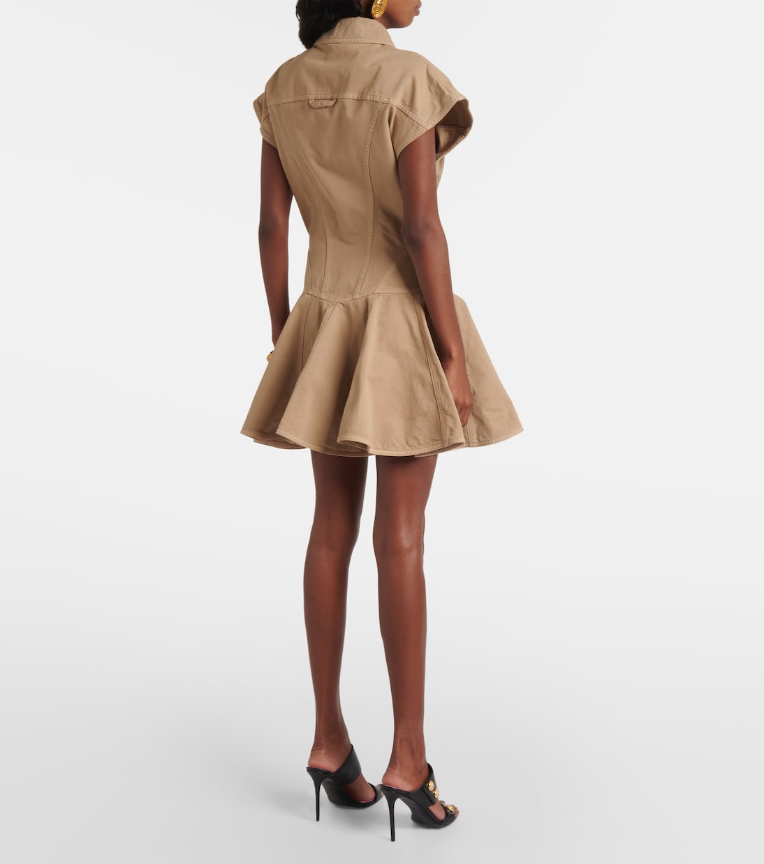 Abito corto in canvas di cotone | Balmain