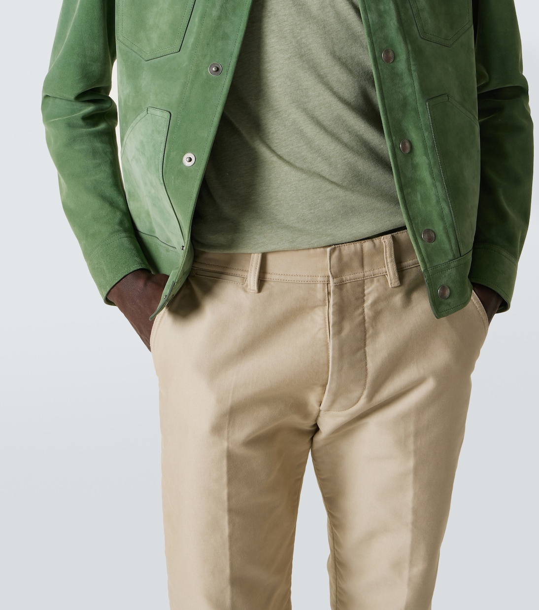 Pantalones chinos en satén de algodón | Tom Ford