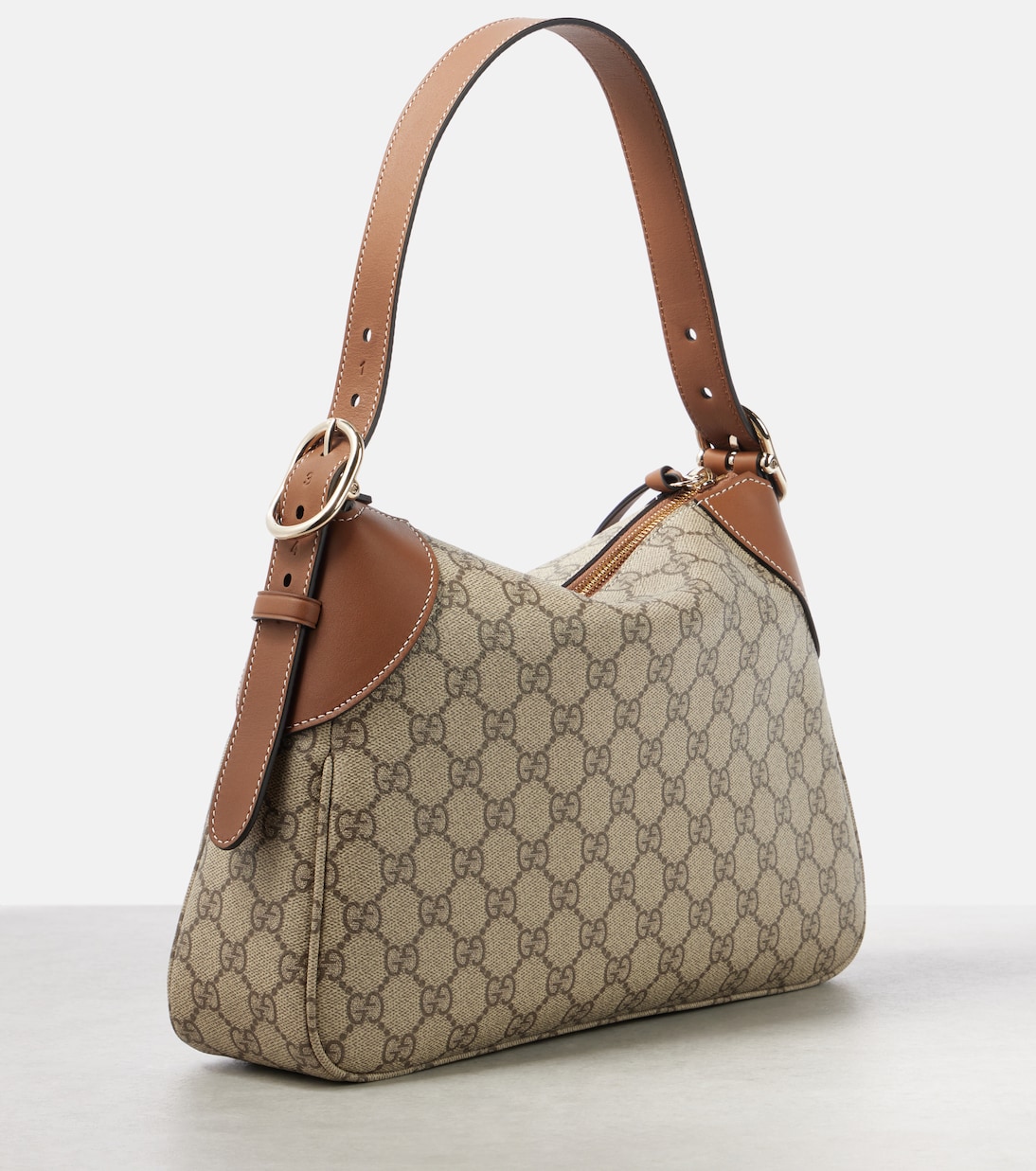 Bolso Medium de lona GG con piel | Gucci