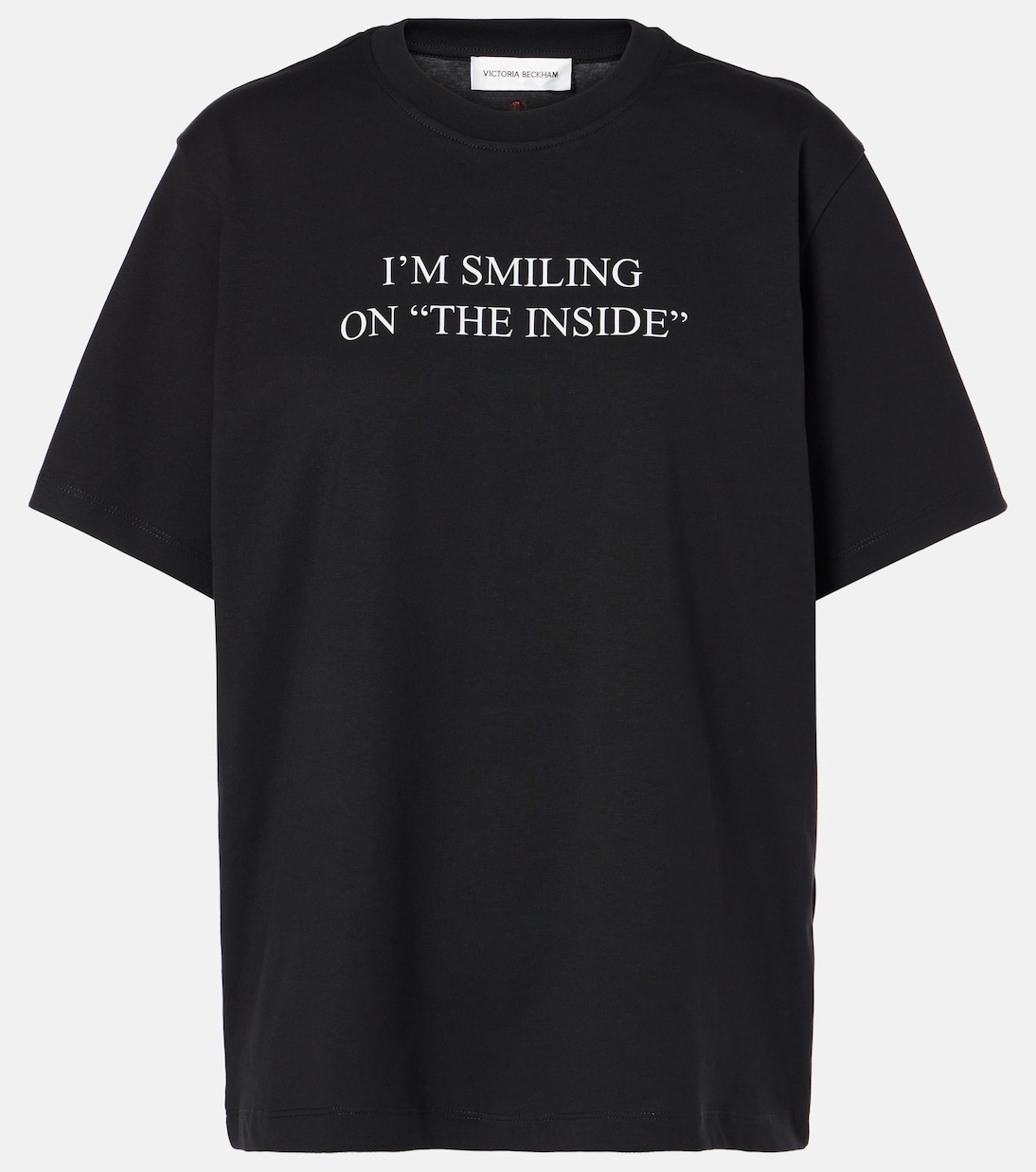 T-shirt in jersey di cotone con stampa | Victoria Beckham