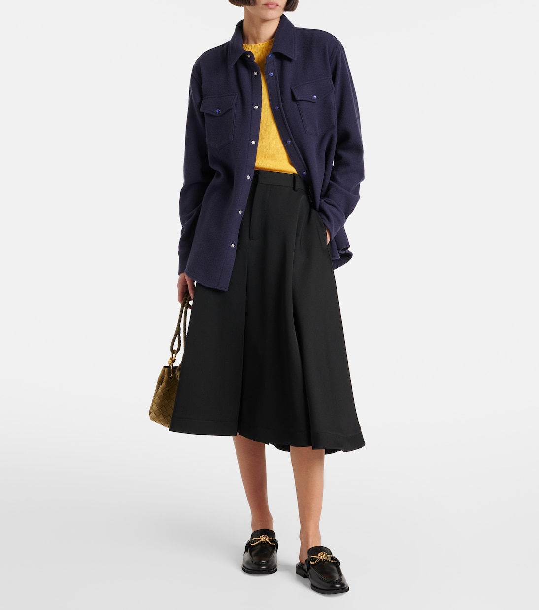 Camisa Midnight Sea de cachemir | God's True Cashmere
