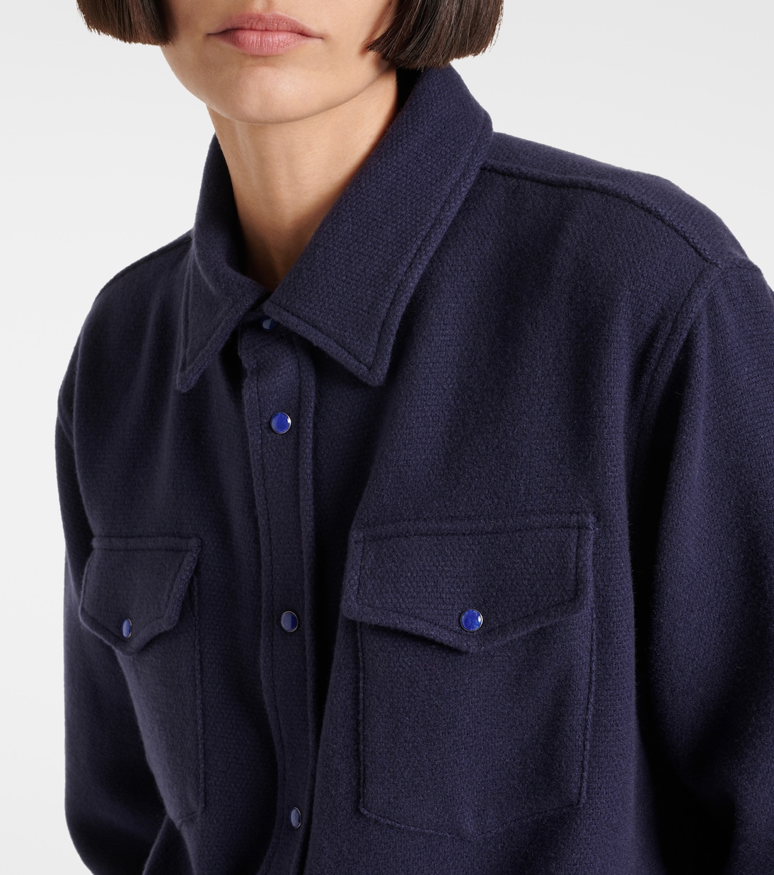 Camisa Midnight Sea de cachemir | God's True Cashmere