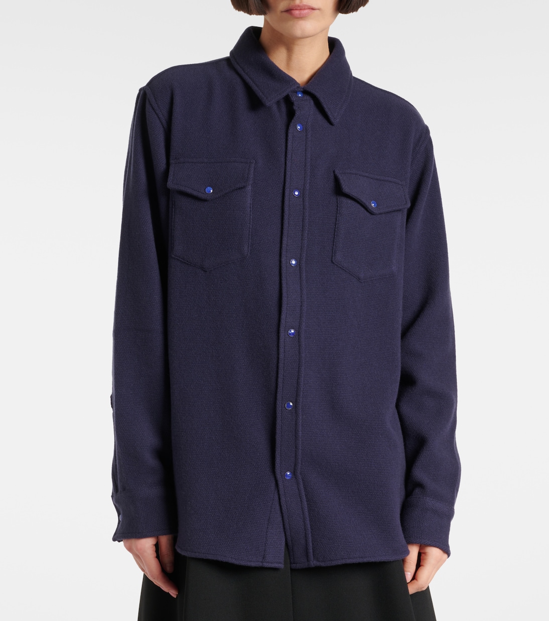 Camisa Midnight Sea de cachemir | God's True Cashmere
