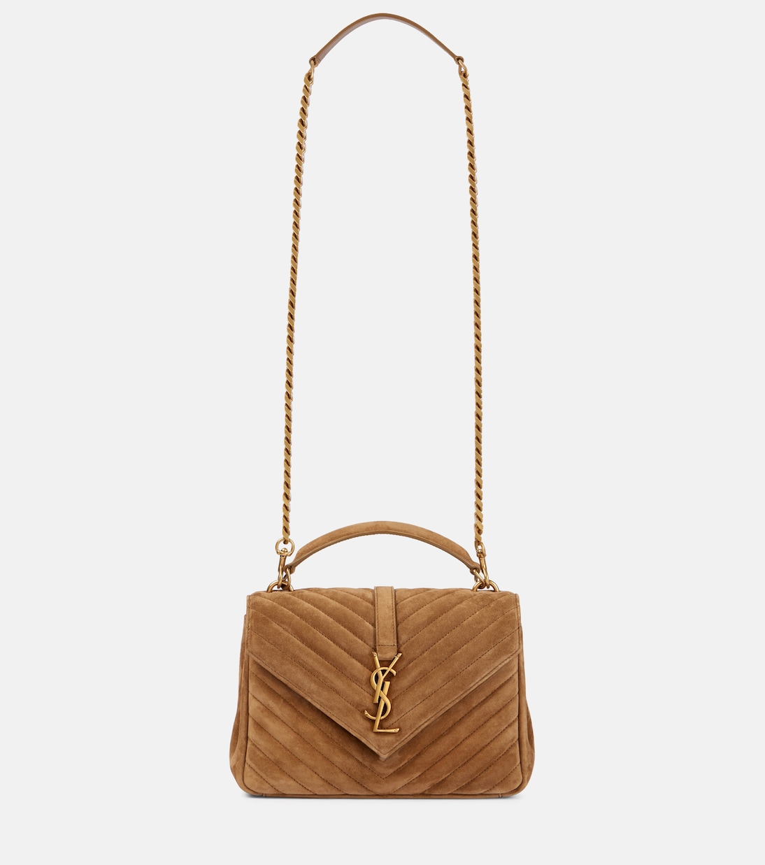 Borsa a tracolla College Medium in suede | Saint Laurent