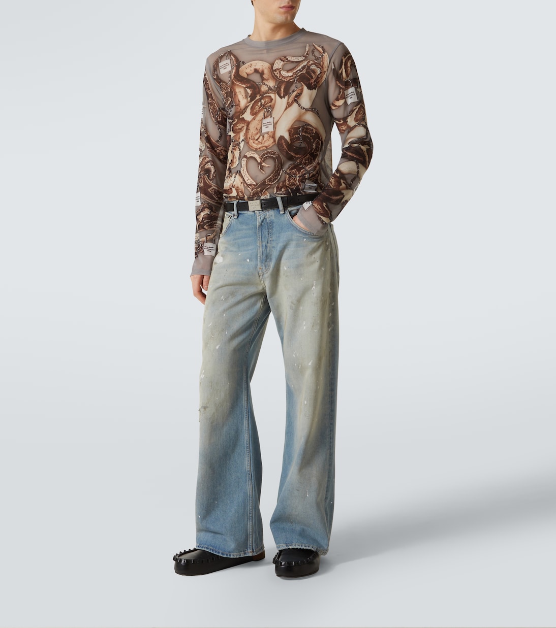 Printed mesh T-shirt | Acne Studios