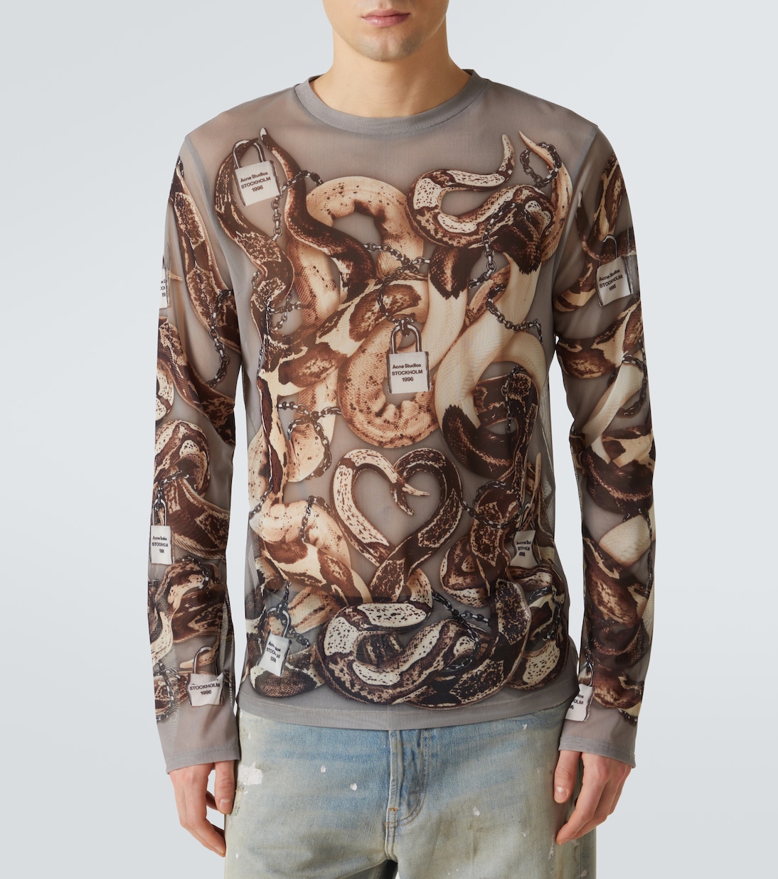 Printed mesh T-shirt | Acne Studios