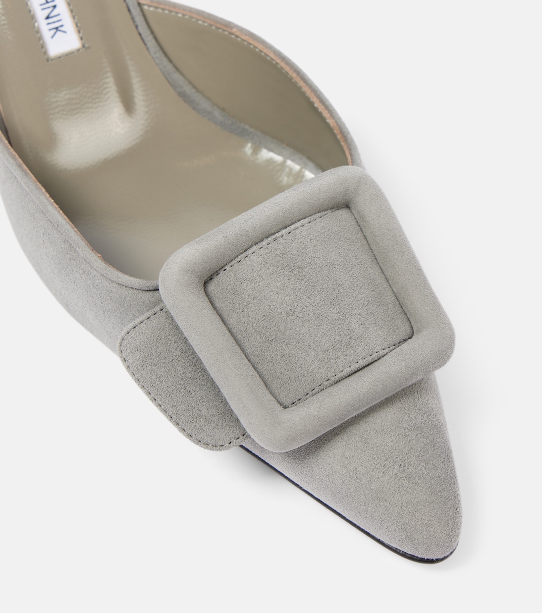 Mules Maysale 50 in suede | Manolo Blahnik