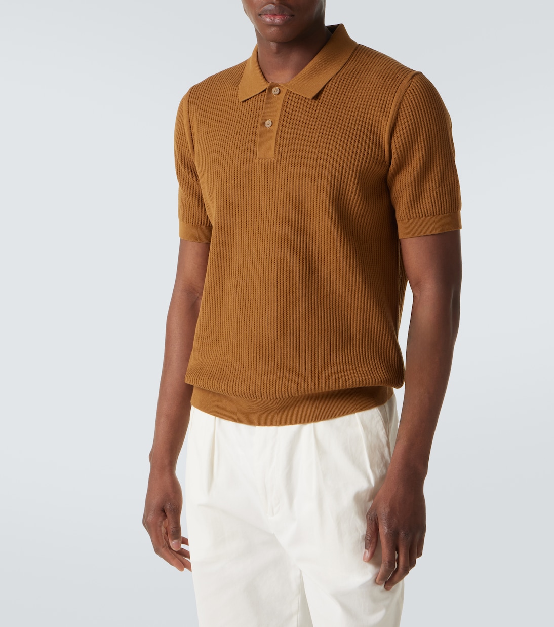 Polo acanalado de algodón | Sunspel