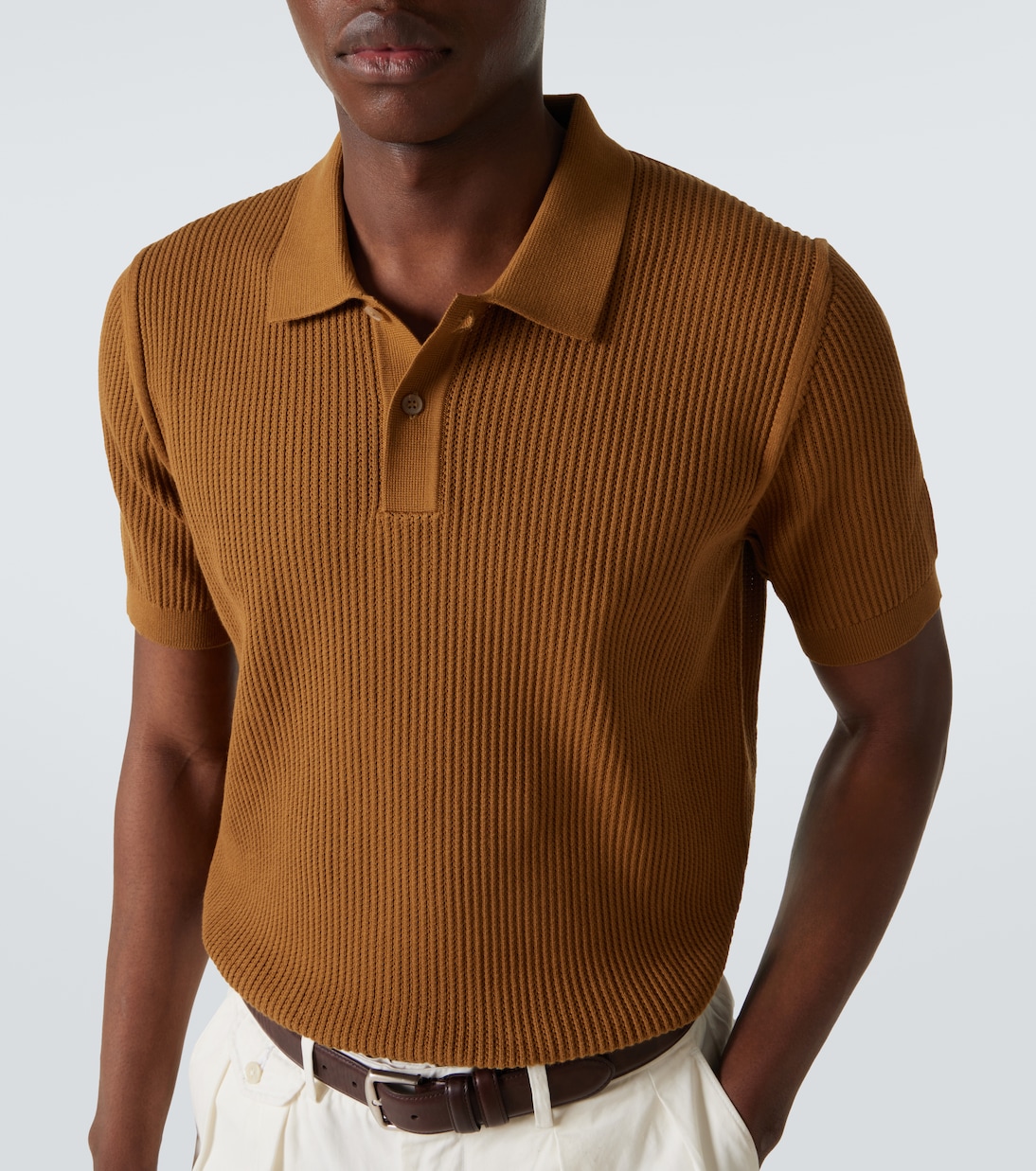 Polo acanalado de algodón | Sunspel