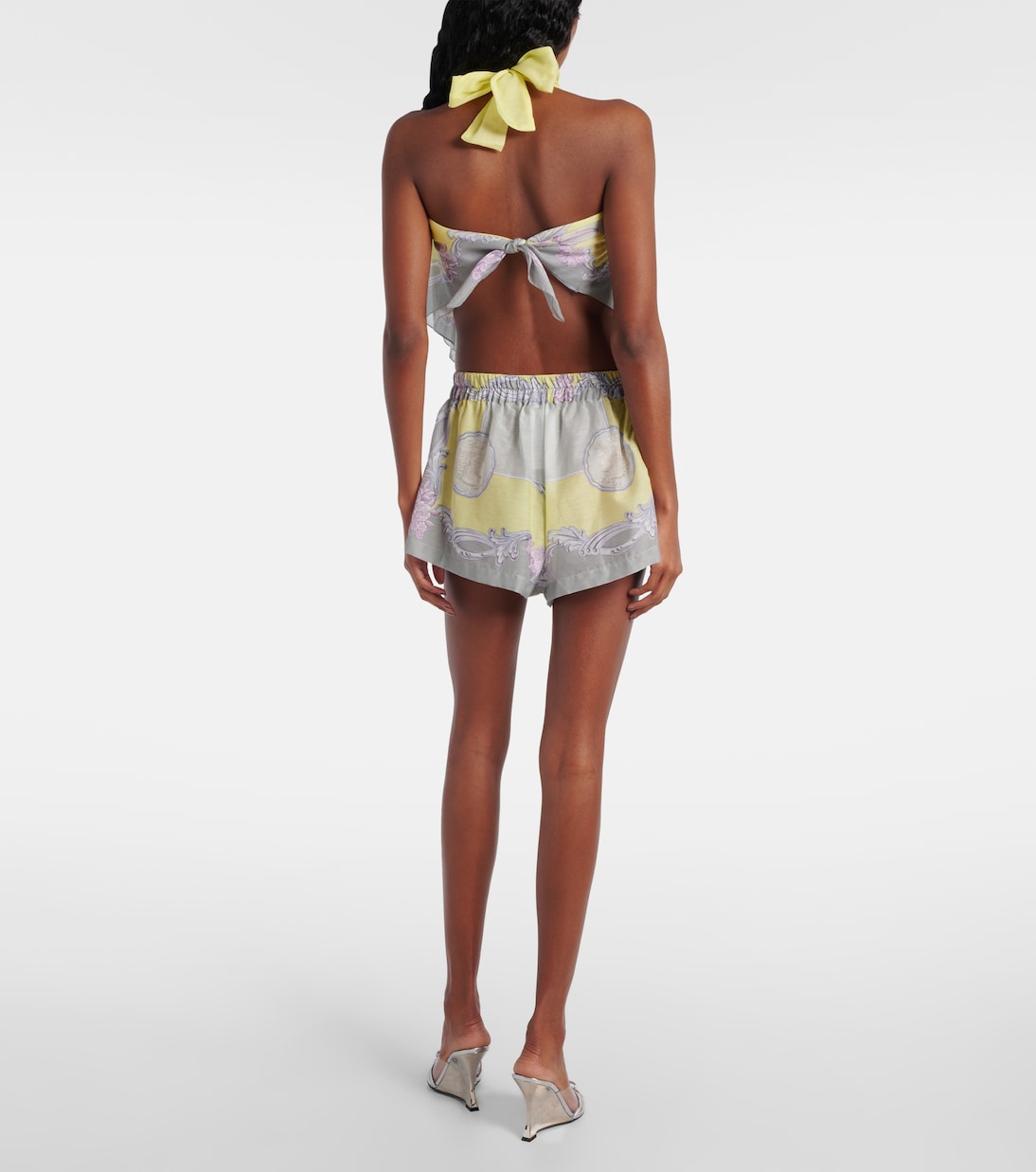 Top Medusa Cameo in cotone e seta | Versace