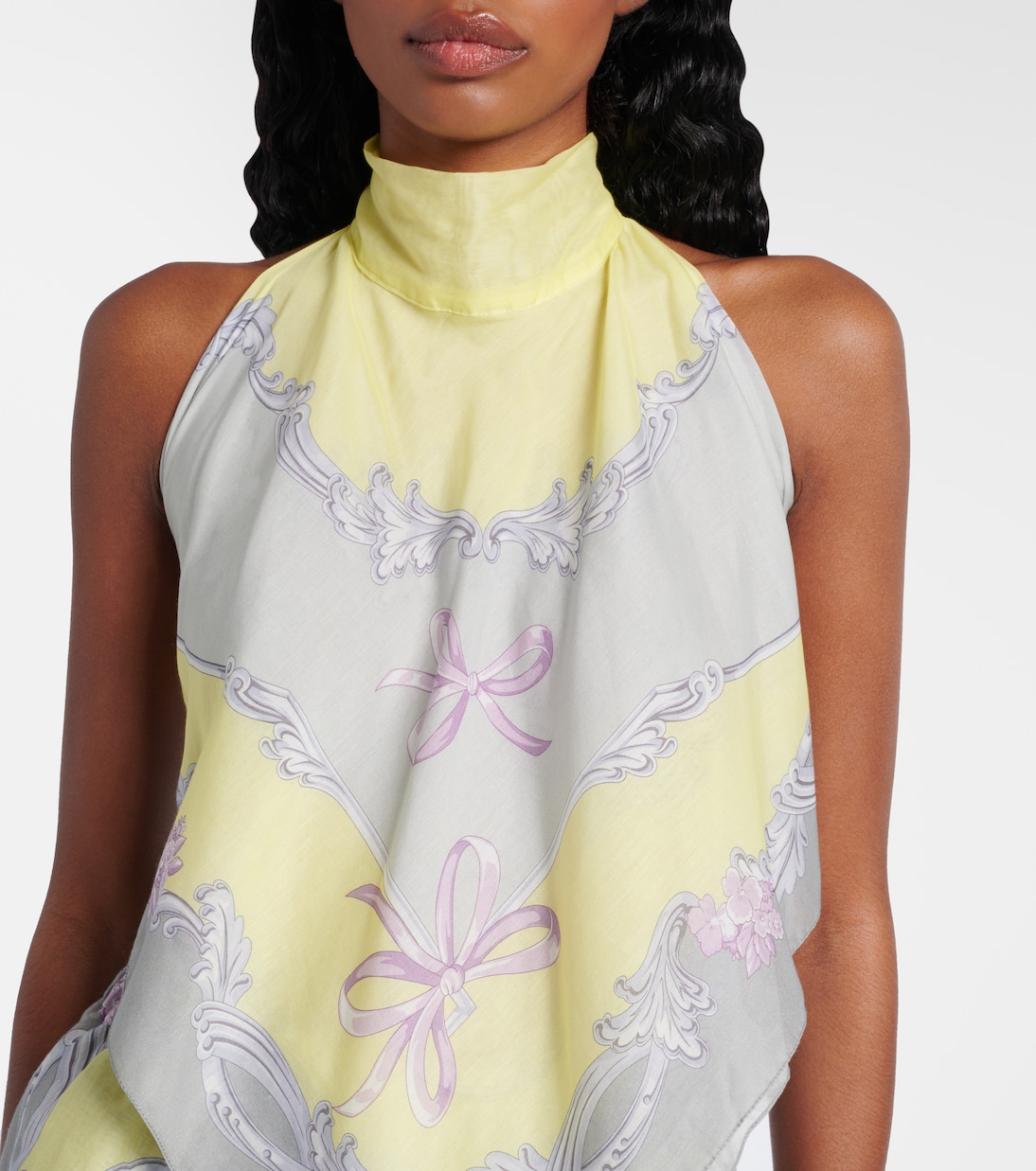 Top Medusa Cameo in cotone e seta | Versace