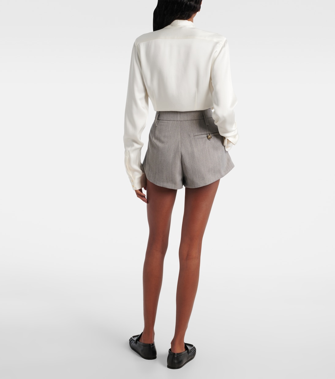 High-rise wool-blend shorts | Stella McCartney
