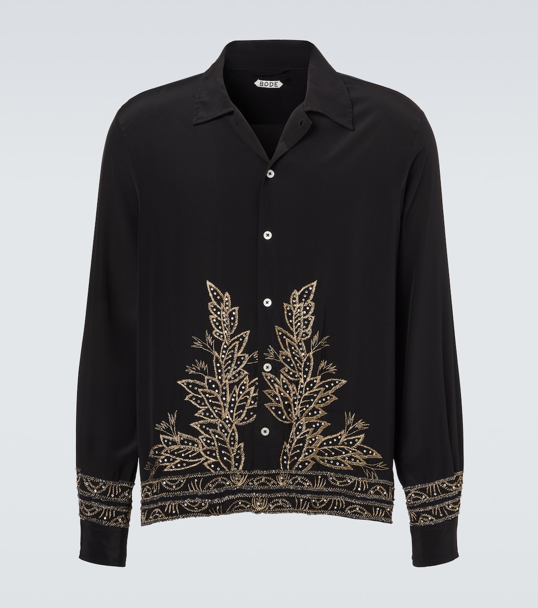 Beaded Epoque embellished silk shirt | Bode