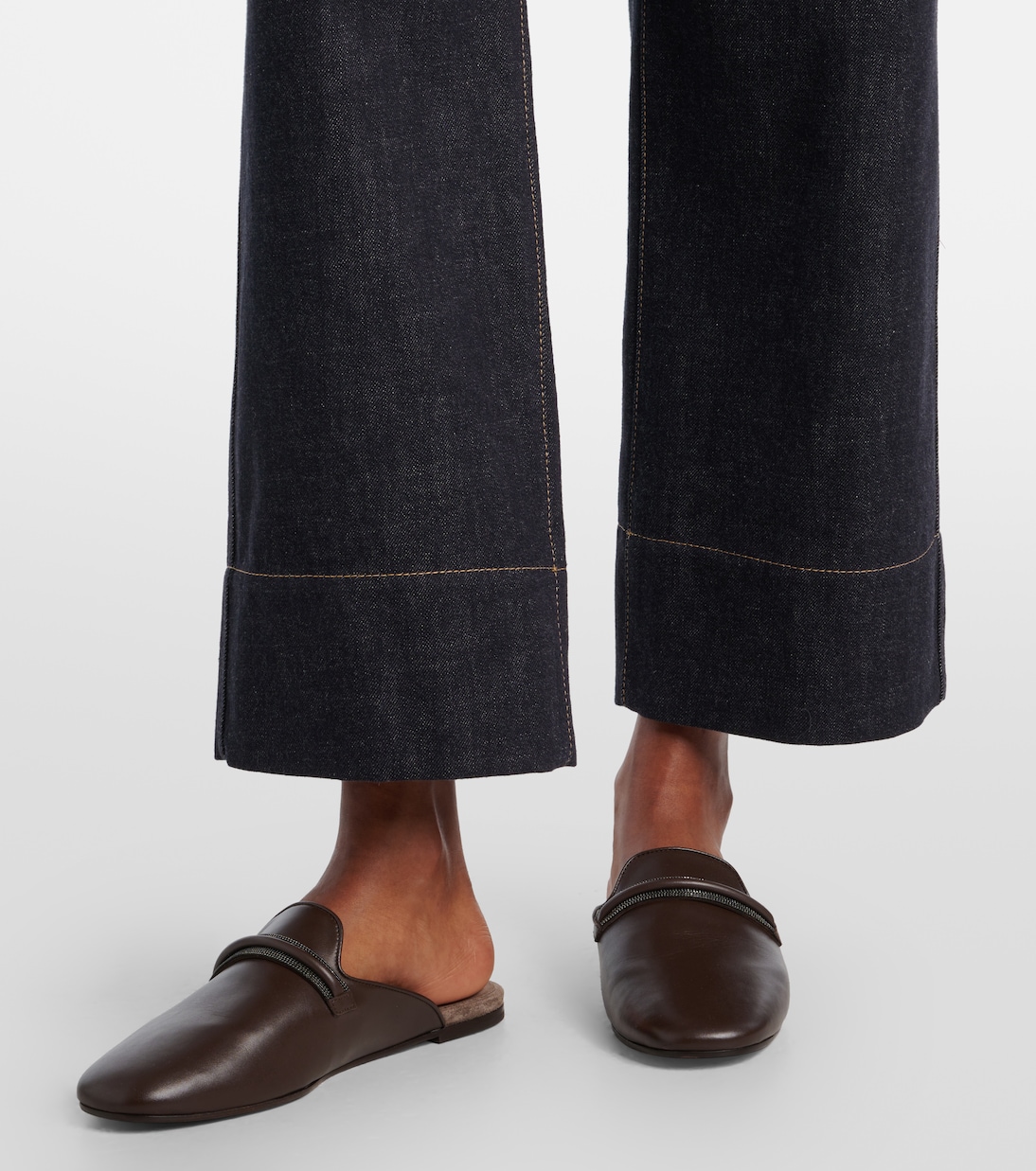 High-rise wide-leg jeans | Brunello Cucinelli