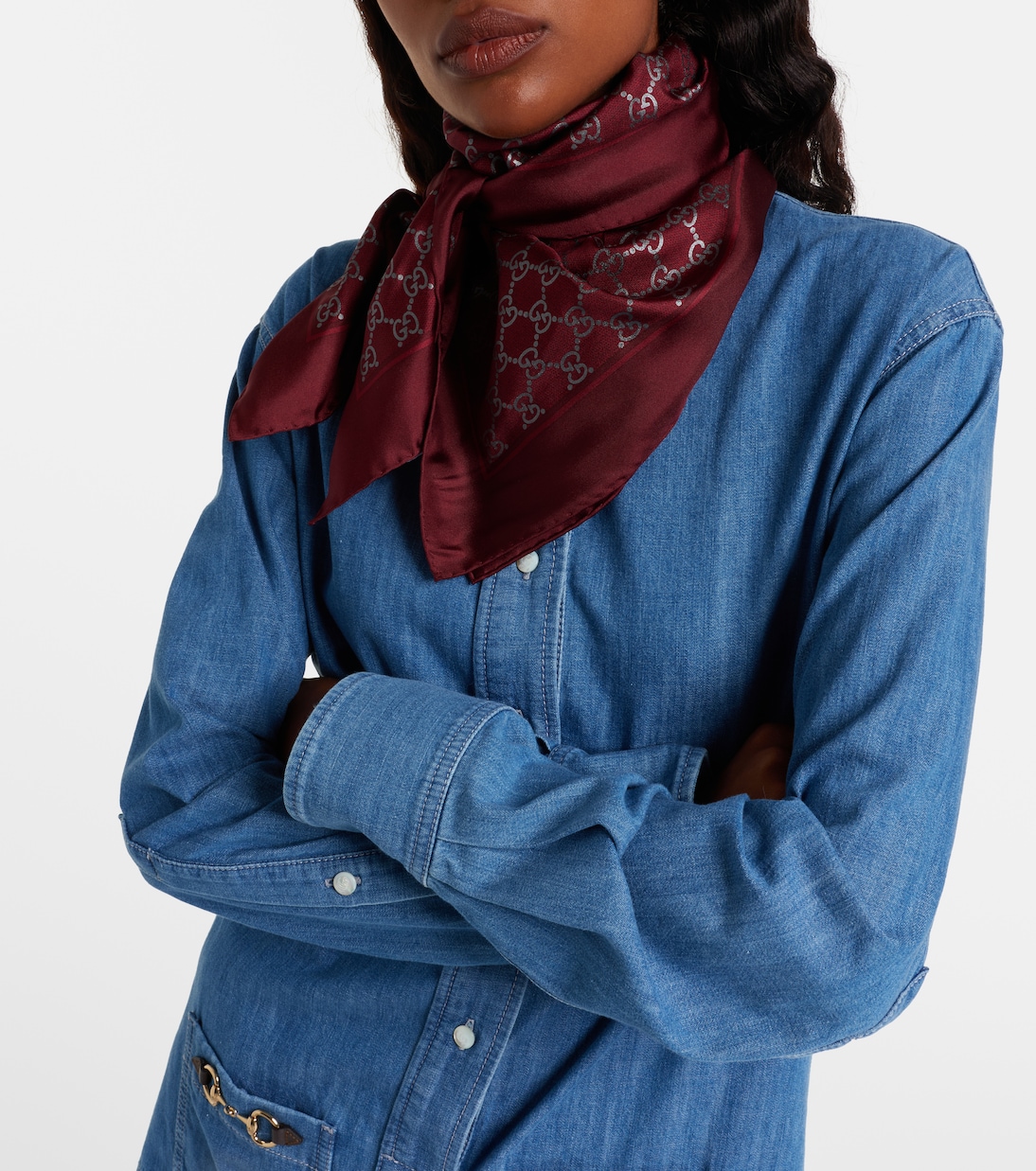 GG silk twill scarf | Gucci