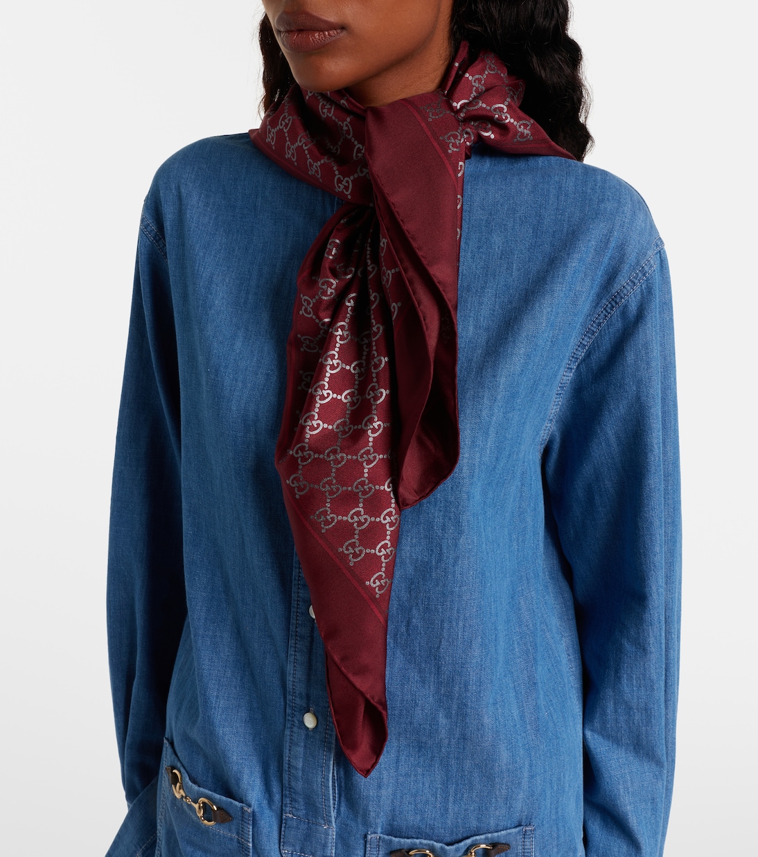 GG silk twill scarf | Gucci