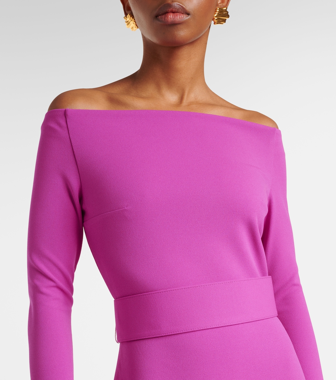 Sabina off-shoulder gown | Solace London