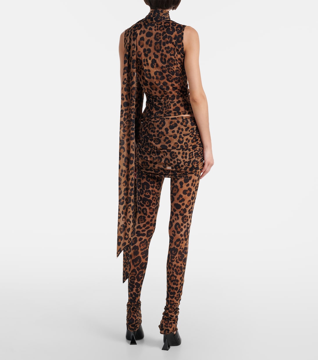 Leopard-printed jersey leggings | Blumarine