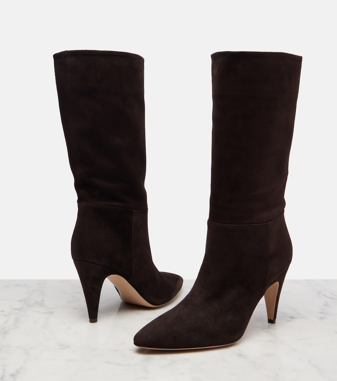 Stiefel 85 aus Veloursleder | Gianvito Rossi