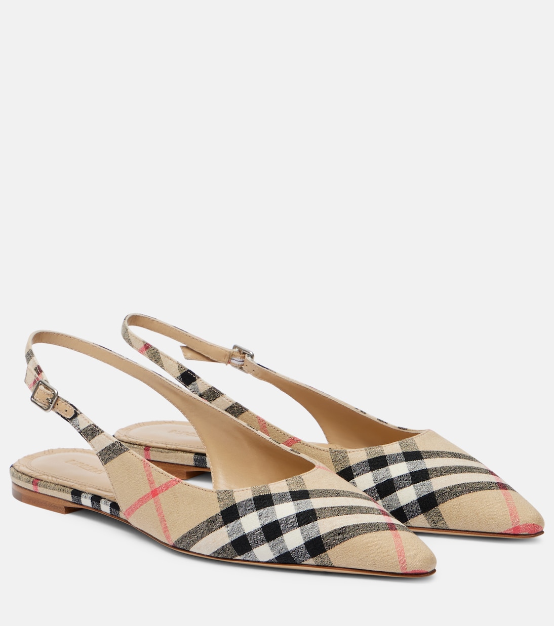 Birdie Burberry Check slingback flats | Burberry