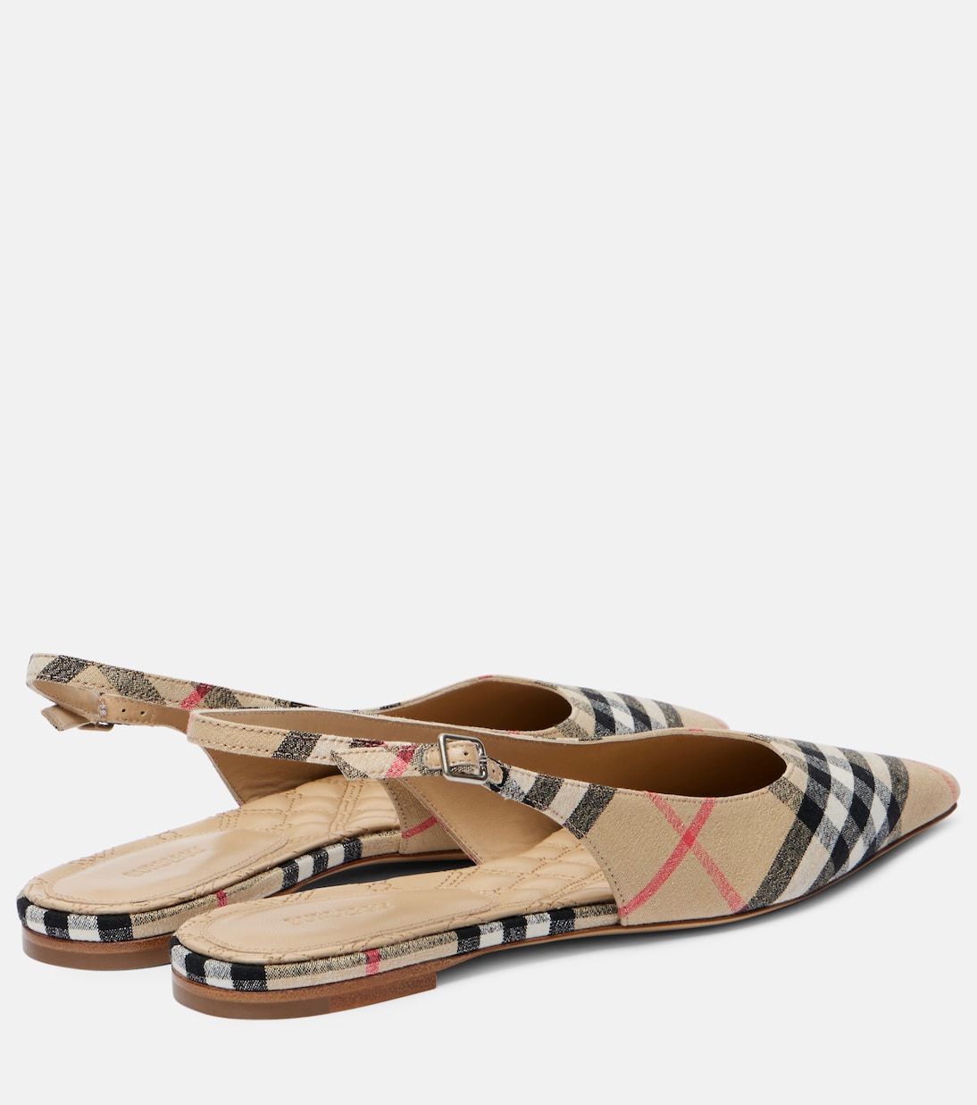 Birdie Burberry Check slingback flats | Burberry