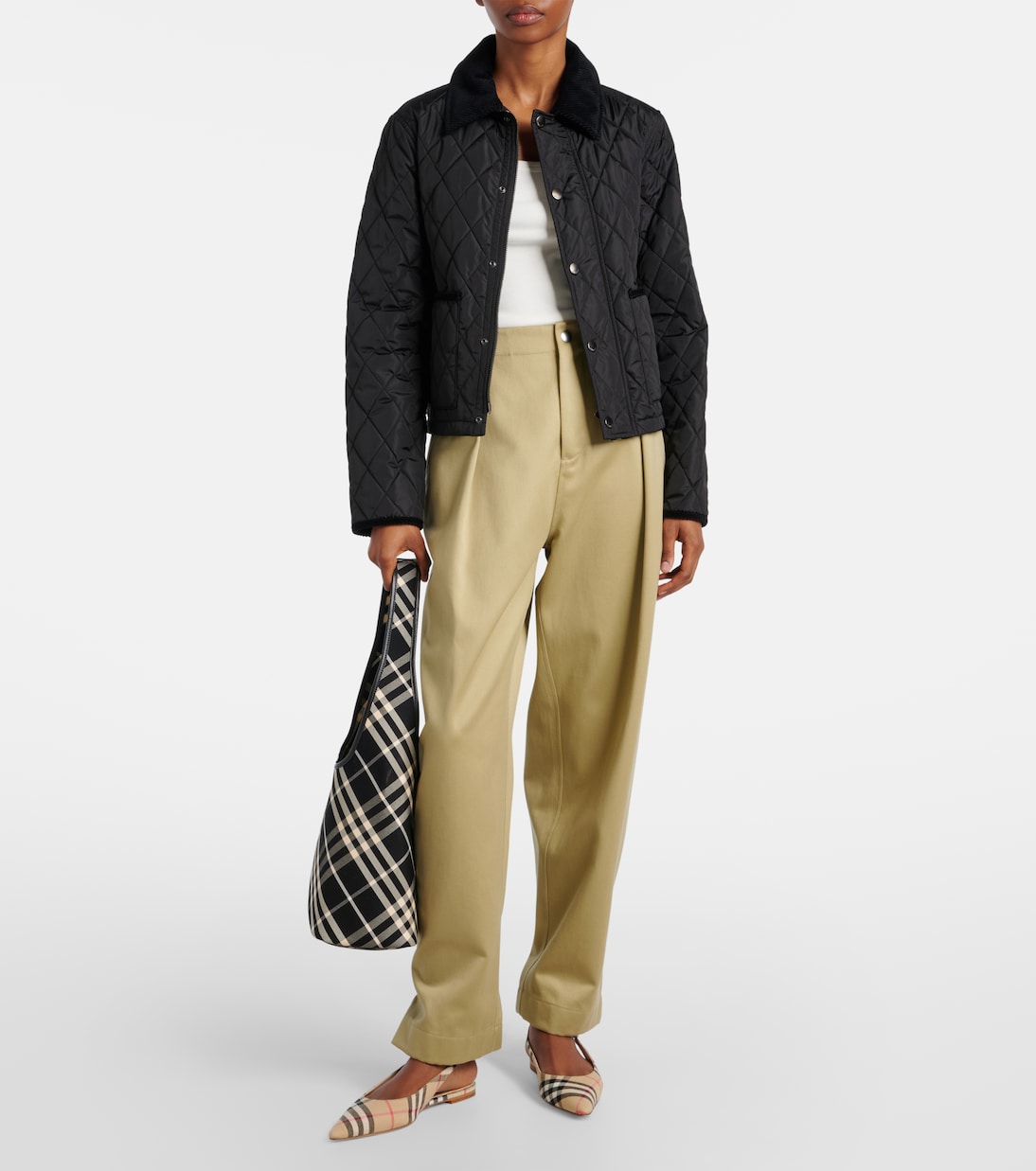Birdie Burberry Check slingback flats | Burberry