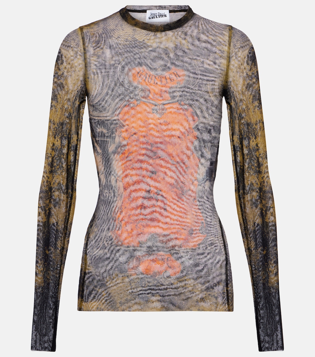 Médallion printed mesh top | Jean Paul Gaultier