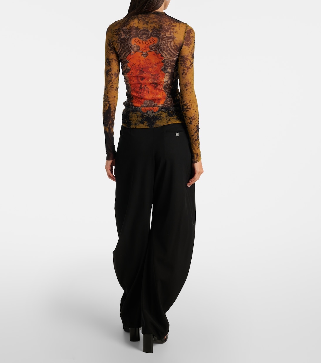Médallion printed mesh top | Jean Paul Gaultier