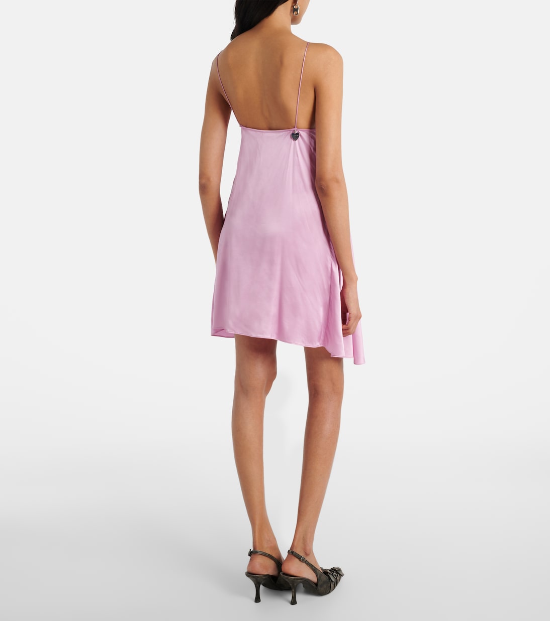 Abito corto in raso con volant | Acne Studios