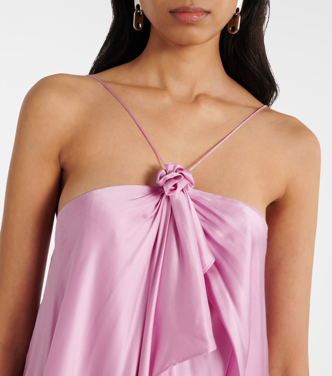 Abito corto in raso con volant | Acne Studios