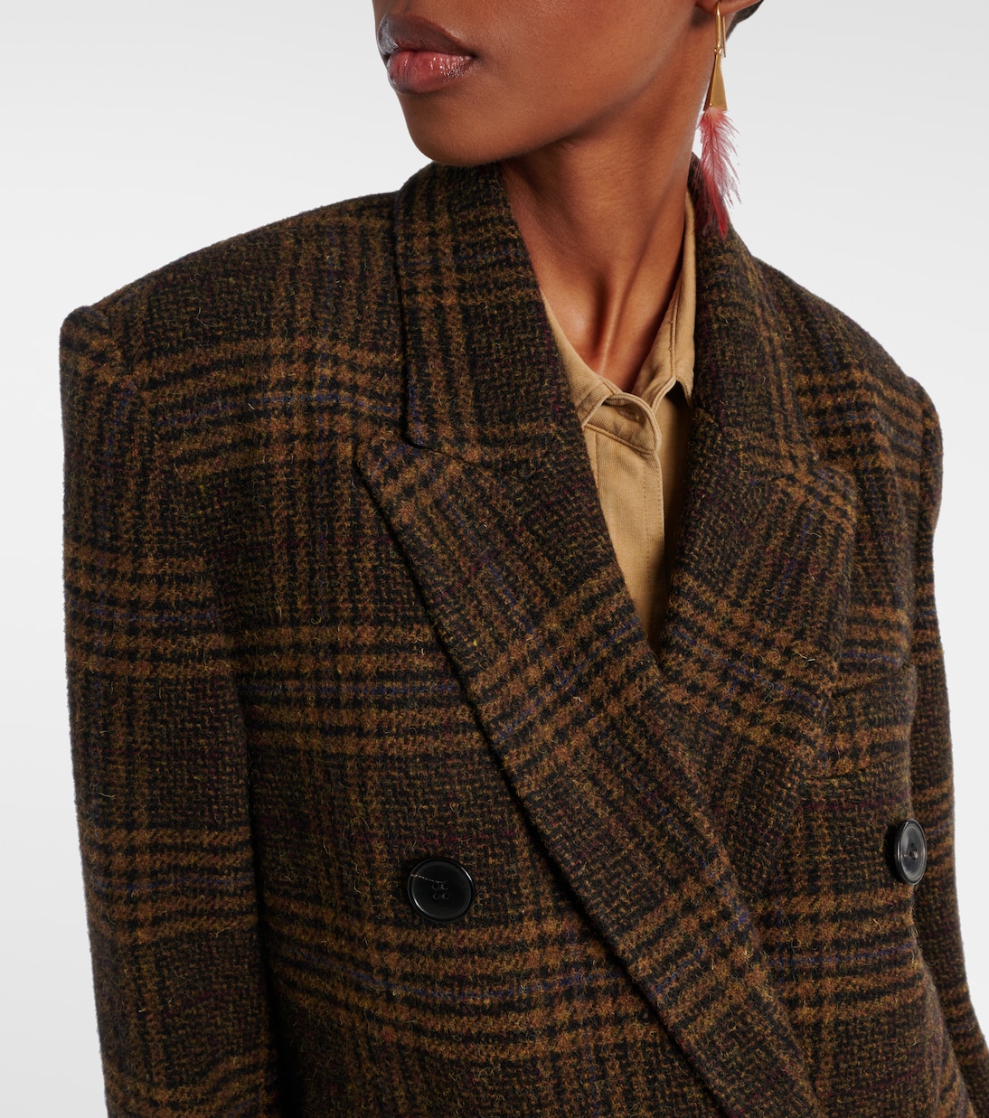 Lexana checked virgin wool coat | Marant Etoile
