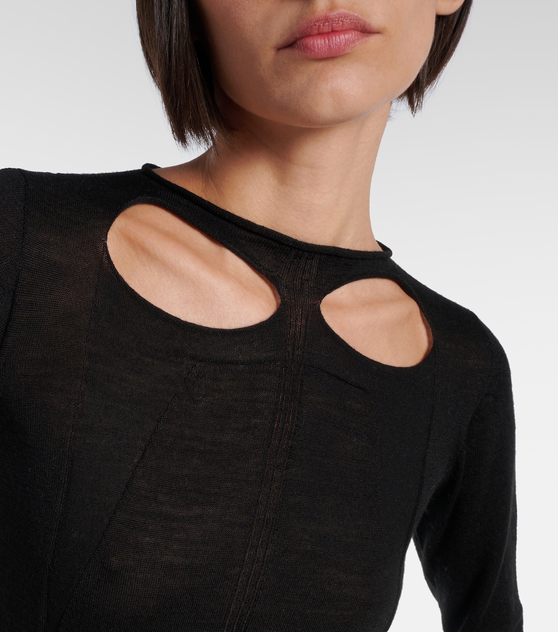 Cutout virgin wool sweater | Rick Owens