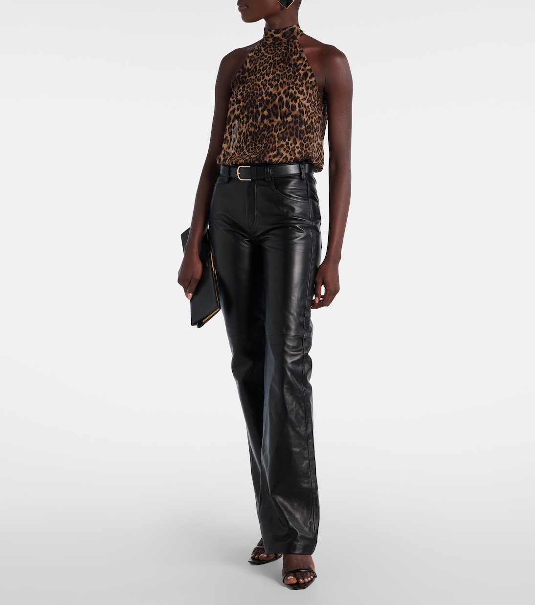 Alla tie-neck leopard-print silk top | Nili Lotan