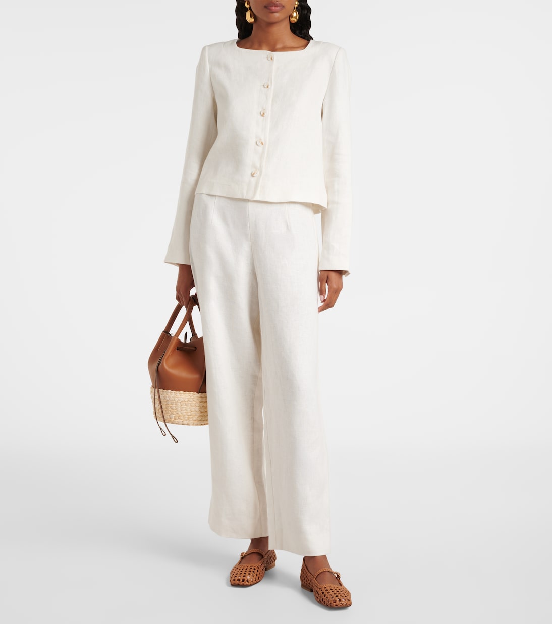 Noelle linen wide-leg pants | Posse