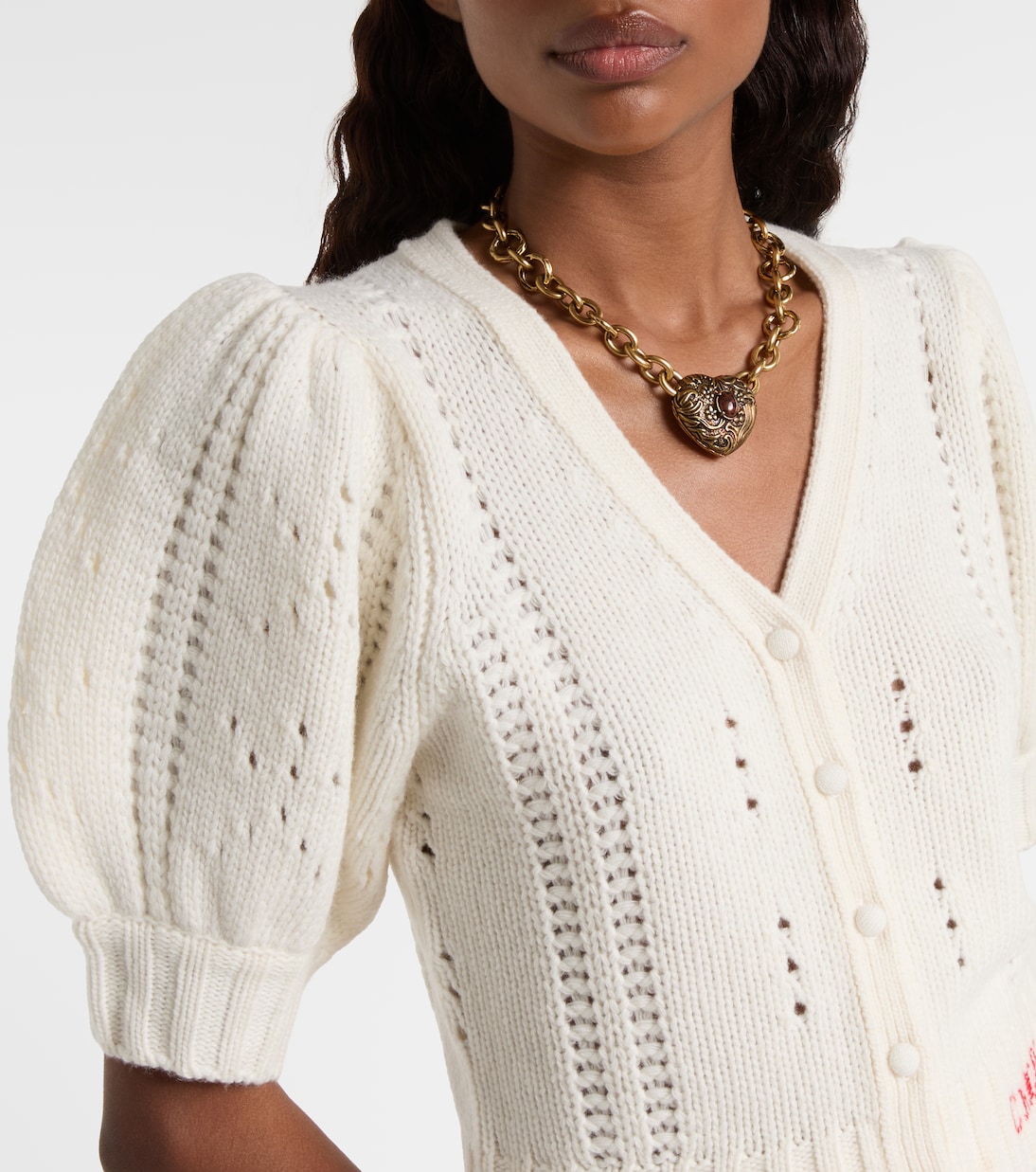 Pointelle wool and cashmere cardigan | Chloé
