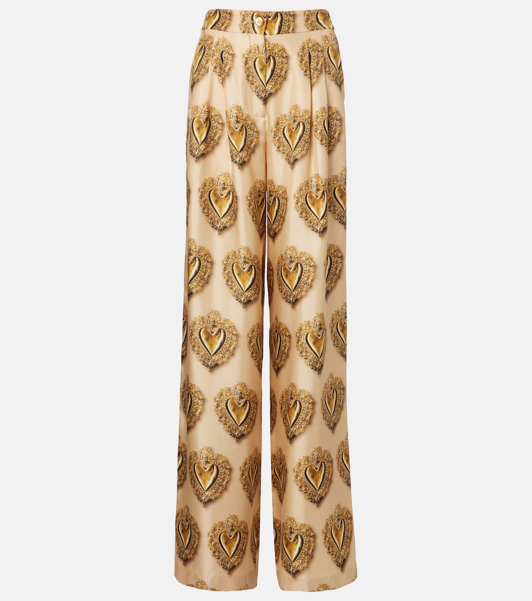 Bedruckte Palazzo-Hose aus Seide | Dolce&Gabbana